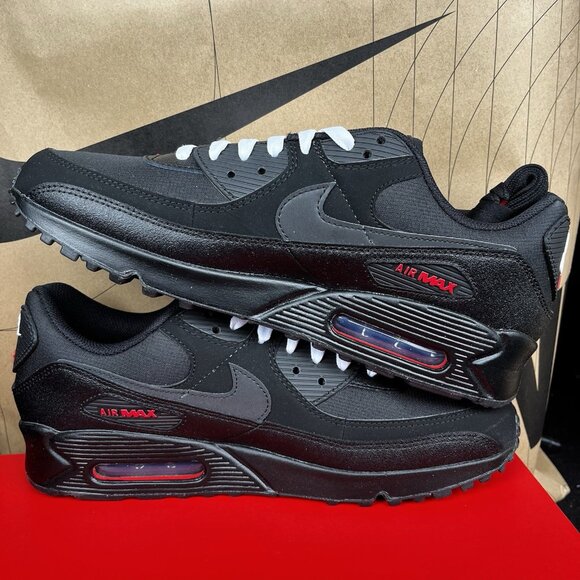 NEW Nike Air Max 90 Bred Black Sport Red DC9388-002 Men\'s Size 10 main image 7
